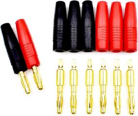 img 3 attached to High Quality 8Pcs 4mm Gold-Plated Banana Plug Male Connectors for Test Leads and Speaker Wire Cables: Ideal for Multimeters, RC Devices, and Battery Chargers!