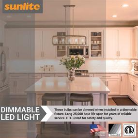 img 1 attached to Sunlite 80473-SU LED Torpedo Tip B11 Chandelier Light Bulb, 7W (60W Equiv.), 500 Lumens, E26 Base, Dimmable