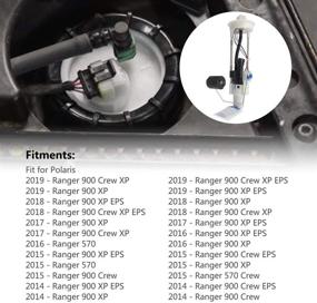 img 1 attached to 🔧 Сборка топливного насоса высокого качества - совместима с Polaris Ranger 900 570 XP Crew EPS 2014-2019 - включает в себя модуль электрического топливного насоса, крепежную гайку и резиновое уплотнительное кольцо для бака - номер детали 2521307