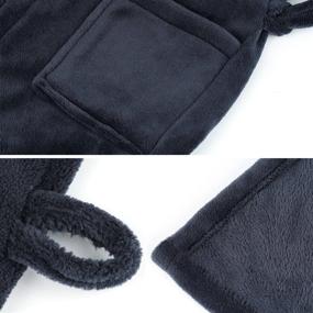 img 1 attached to Hooded Herringbone Boy's Soft Spa Kimono 👦 Long Robe, Kids Comfy Sleepwear Bathrobe in Fleece Material