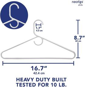 img 2 attached to 👕 Heavy Duty Non-Slip Plastic Hangers with Accessory Hook - White 24pk for Suits, Coats, Dresses, Shirts, Belts