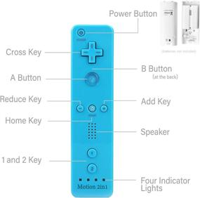 img 1 attached to 🎮 Kicy Wii Remote with Motion Plus and Nunchuck for Nintendo Wii and Wii U Console (Red and Blue) - Enhance Your Gaming with Precision Control and Versatility