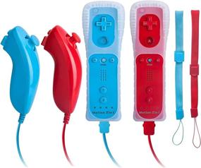 img 4 attached to 🎮 Kicy Wii Remote with Motion Plus and Nunchuck for Nintendo Wii and Wii U Console (Red and Blue) - Enhance Your Gaming with Precision Control and Versatility