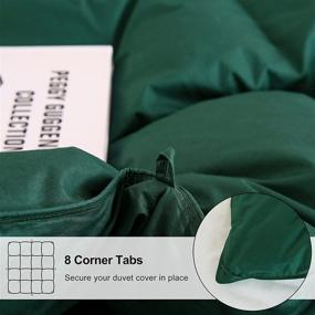 img 2 attached to Alanzimo All Season Down Comforter King Green Goose Down Feather Filing: Premium Quality, Medium Warmth & Luxurious 100% Cotton, 1000 Thread Count - Quilted Duvet Insert with Corner Tabs | Size: 106x90 inches