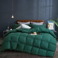 alanzimo all season down comforter king green goose down feather filing: premium quality, medium warmth & luxurious 100% cotton, 1000 thread count - quilted duvet insert with corner tabs | size: 106x90 inches logo