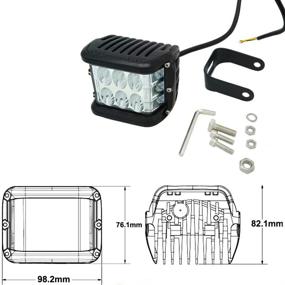 img 3 attached to Yolu 1 Piece 4 Inch Dual Side Shooter Led Cube 36W Led Work Light Off Road Led Light Driving Light Super Bright Waterproof Fits For SUV Truck Car ATV Lights & Lighting Accessories