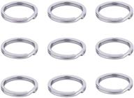 rings stainless steel split keychain logo