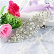 rhinestone wedding belt applique with sparkling rhinestones logo