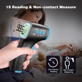 img 1 attached to 🌡️ Black Forehead Thermometer for Adults - No Touch, Instant Reading, Medical Grade - Ideal for Baby Care, Bath & Milk