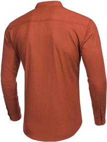 img 2 attached to 👕 LecGee Cotton Henley Sleeve T Shirt: The Perfect Men's Clothing Essential