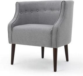 img 4 attached to 🪑 Captivating Comfort: Christopher Knight Home Brandi Fabric Club Chair in Gorgeous Grey