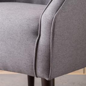 img 1 attached to 🪑 Captivating Comfort: Christopher Knight Home Brandi Fabric Club Chair in Gorgeous Grey