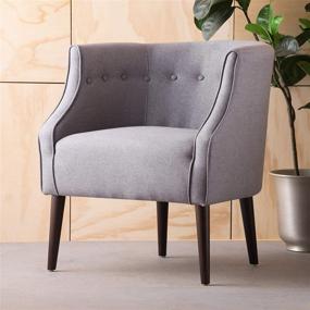 img 3 attached to 🪑 Captivating Comfort: Christopher Knight Home Brandi Fabric Club Chair in Gorgeous Grey