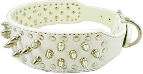 img 1 attached to 🐶 Faux Leather Spiked Studded Dog Collar - Perfect for Pitbulls and Boxers - from Dogs Kingdom