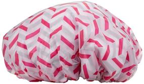 img 4 attached to blowpro Waterproof Shower Cap – Ultimate Protection Against Humidity, Mold, and Moisture – Luxuriously Comfortable Terry Cotton Lining – Adjustable Elastic Band – One Size Fits All - Assorted Colors and Patterns