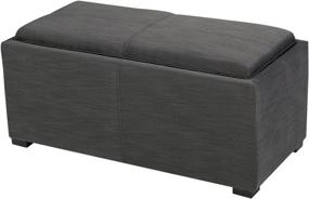 img 3 attached to 🪑 Stylish and Versatile Gray Ottoman by Christopher Knight Home: The Drake Fabric Ottoman