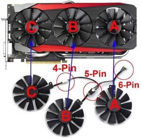 img 2 attached to Вентилятор для охлаждения видеокарты InRobert 87 мм T129215SU для ASUS ROG Strix GTX1060/GTX1080/GTX1080TI/GTX1070 Видеокарта кулер (Вентилятор-В)