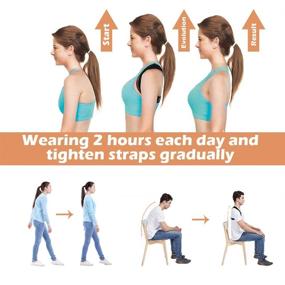 img 1 attached to 👍 Adjustable Posture Corrector for Men and Women with Back Buckle Pad - Enhance Fit and Support Upper Back, Shoulders, and Clavicle - Breathable and High Elastic Brace to Promote Better Posture - Extra Extension Straps Included!