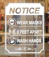 transparent face mask window decals (2 pcs) retail store fixtures & equipment logo