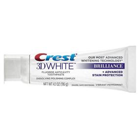 img 2 attached to Crest 3D White Brilliance Toothpaste with Advanced 🦷 Whitening Technology and Stain Protection, Vibrant Peppermint, 4.1 oz