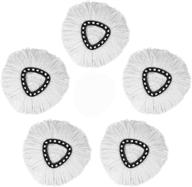 🧹 5-pack spin mop heads replacements - effective microfiber refills for easy cleaning and 360 degree spin mop replacement - ideal for all hard surfaced floors logo