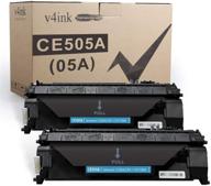 🖨️ v4ink 2pk compatible toner cartridge replacement for hp 05a ce505a - hp p2035 p2055 printers logo