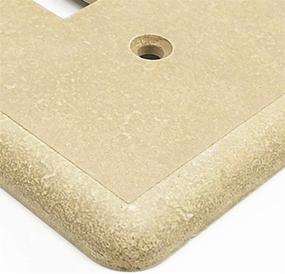 img 2 attached to Travertine Texture Single Rocker Electrical Wall Plate by Questech, Tumbled Finish