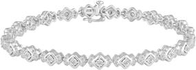 img 4 attached to Natural Diamond Tennis Bracelet Sterling