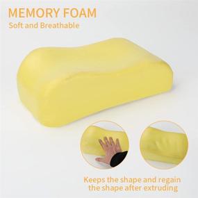 img 2 attached to Enhance Comfort and Convenience with LINGSFIRE Car Armrest Cushion 🚗 - Soft Memory Foam Console Cover with Phone Holder Storage Bag, Black