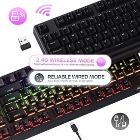 img 2 attached to 🔥 RK87 Sink87G RGB 80% Mechanical Keyboard - Wireless 2.4G Tenkeyless; Programmable Software, 87 Keys, Tactile Brown Switches by RK ROYAL KLUDGE