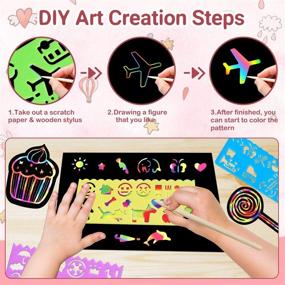 img 1 attached to 🎨 RMJOY Scratch Art Craft for Girls