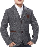 jiayou kids boy casual slim fit outwear coat blazer jacket logo