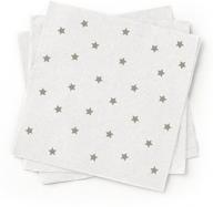 🍽️ susty party spnpctgry napkins, 200-pack, silver, grey, and white logo