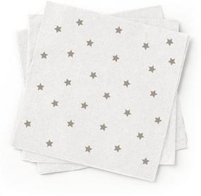 img 2 attached to 🍽️ Susty Party SPNPCTGRY Napkins, 200-Pack, Silver, Grey, and White