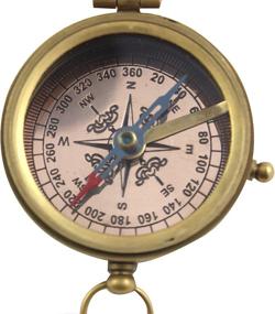 img 2 attached to 🧭 Copper Antique Dial Marine Brass Compass with Leather Case - 2 inch, Brown: Ideal for Adventurers and Wanderers!