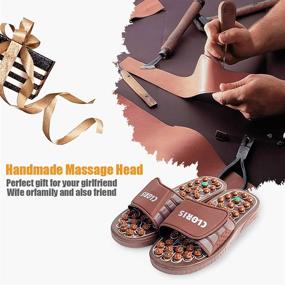 img 3 attached to 👣 CLORIS Reflexology Foot Massagers Acupressure Massage Slippers for Men and Women - Relief from Plantar Fasciitis, Heel Arch, Arthritis, Neuropathy Pain - Perfect Gift (Men's Size 8-10, Women's Size 9-12)