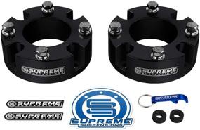 img 4 attached to 🚙 Supreme Suspensions Front Leveling Kit: 2" Lift Strut Spacers for Toyota Tundra and Sequoia - 2007-2021 Models - 2WD and 4WD (Black)