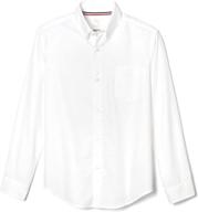 french toast boys' long sleeve oxford shirt – standard & husky sizes logo