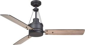 img 2 attached to 🏠 Enhance Your Home with the Stylish Kathy Ireland HOME Highpointe LED Ceiling Fan: 54-Inch Modern Lighting Fixture with 3 Reversible Blades, Dimmable and Remote Control Included - Graphite