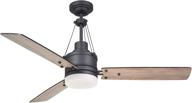 🏠 enhance your home with the stylish kathy ireland home highpointe led ceiling fan: 54-inch modern lighting fixture with 3 reversible blades, dimmable and remote control included - graphite логотип