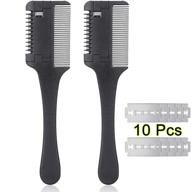 💇 professional hair razor comb set with 10 razors - hair cutting scissors and thinning comb for slim haircuts logo