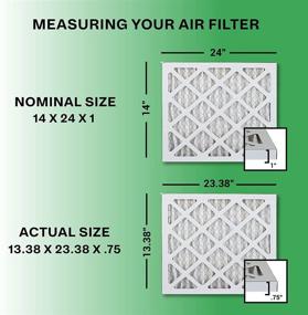 img 3 attached to Улучшите качество воздуха в помещении с помощью фильтров для печи FilterBuy 14X24X1 с плиссированным материалом.