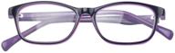 👓 alwaysuv kids blue light blocking computer glasses: eyestrain reducing eyewear for gaming, boys, girls, teens, and children - purple logo