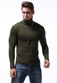 img 1 attached to Turtleneck Sweater Thermal T Shirt Pullover