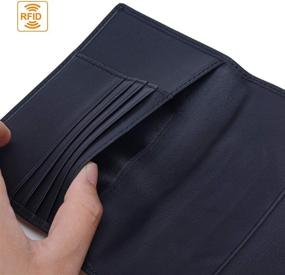 img 1 attached to Secure and Stylish Genuine Leather Passport Wallets: Blocking Unwanted Access for Enhanced Protection