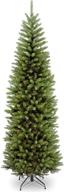 🎄 7.5 feet green kingswood fir artificial slim christmas tree by national tree company - includes stand logo