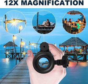 img 2 attached to 🔭 Flyhare 12x50 HD Monocular Telescope - Waterproof Fog Monocular with Smartphone Holder, Tripod, Hand Strap - Clear Low Light Vision for Bird Watching, Hunting, Hiking