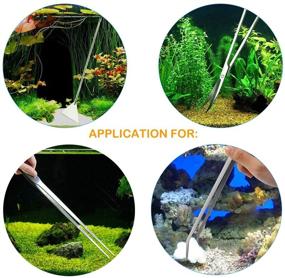 img 1 attached to 🐠 Ultimate Aquarium Tools Kit: CBTONE Stainless Steel Aquatic Plants Scissor Tweezers Spatula Set for Vibrant Aquariums