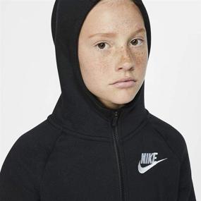 img 2 attached to Активная детская одежда для девочек - 👧 толстовка Nike для девочек в черно-белом цвете.