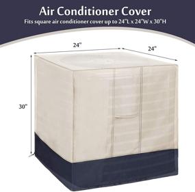 img 3 attached to 🌬️ Foozet Outdoor Air Conditioner Cover - Central Unit Square, Fits up to 24 x 24 x 30 Inches